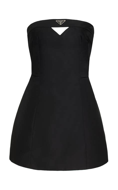 prada re-nylon strapless mini dress